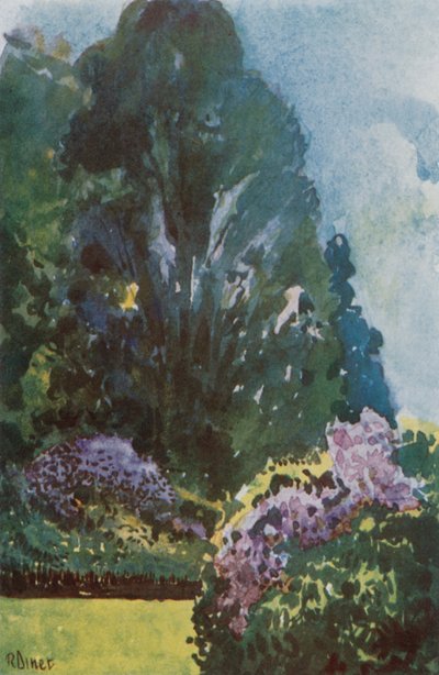 Petit Trianon, Flower Garden, Versailles by Rene Binet